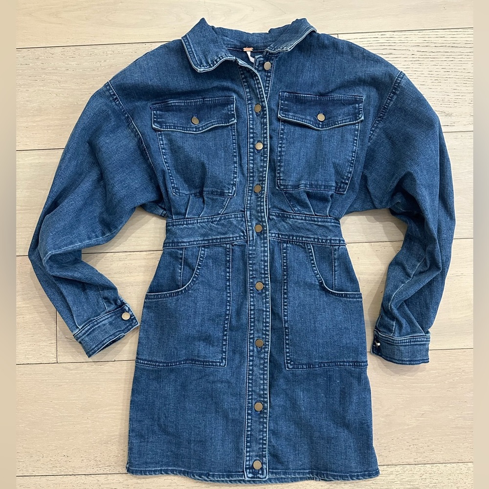 Free People Denim Dress XS
